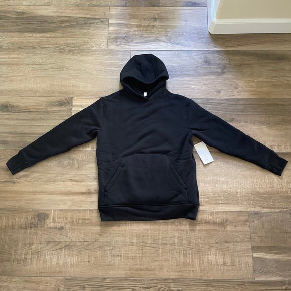 Athleta Hoodie Sweatshirt Womens XS Black Solstice Reversible Sherpa Pullover - Picture 1 of 13